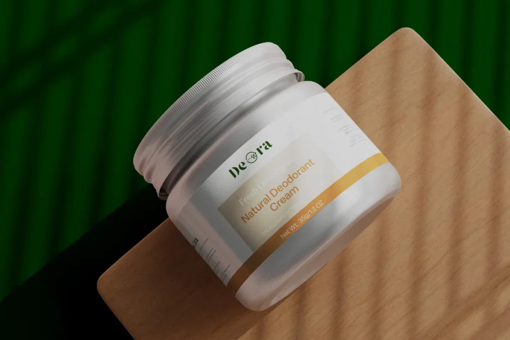 Deora Natural Deodorant 7 Deora jar packaging design
