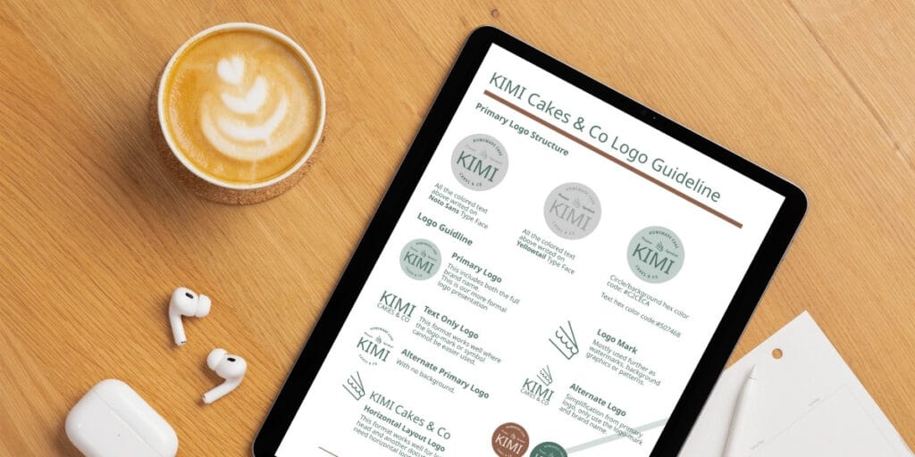 KIMI Cakes & Co 5 KIMI Logo Guideline Mockup